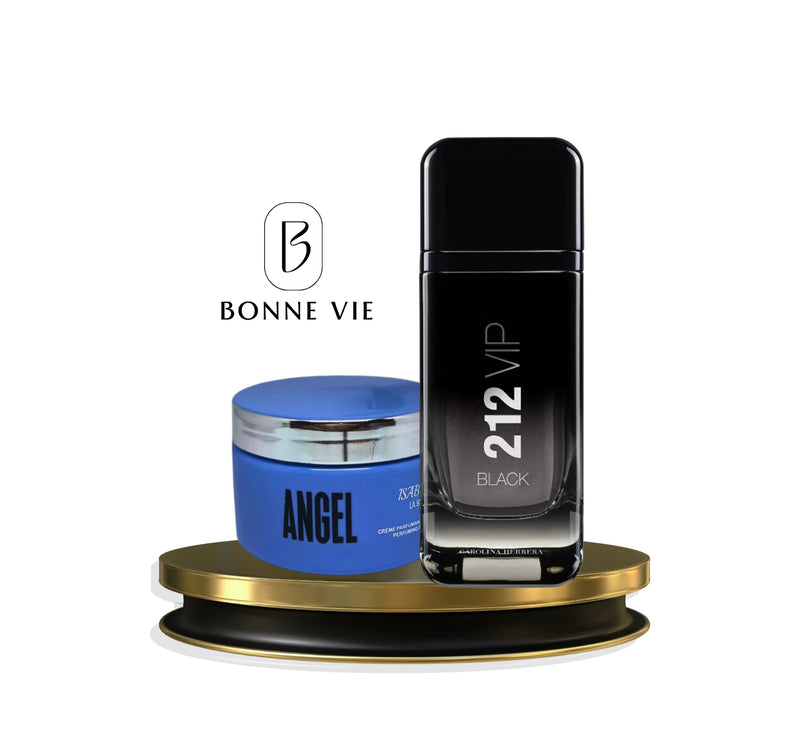 PROMO BLACK FRIDAY - 212 Vip Black - (100ml)  + Pasta Angel (250ml) Alta Fixação